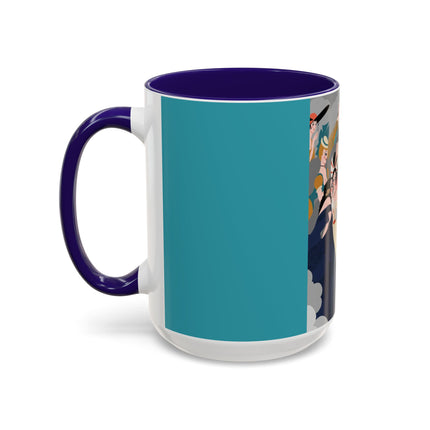 Celestial Masquerade Colorful Mugs – Theatrical Elegance & Floating Whimsy