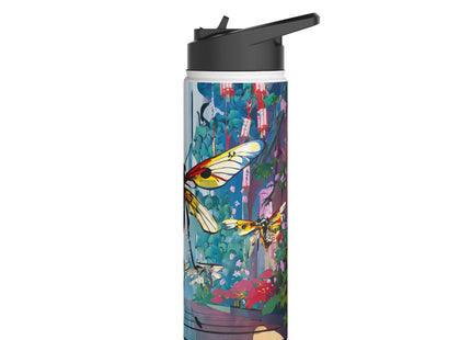 Neon Swarm Stainless Steel Water Bottle