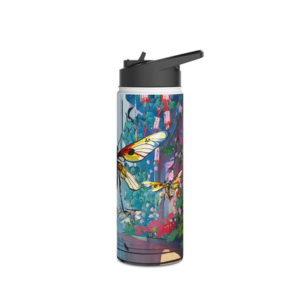 Neon Swarm Stainless Steel Water Bottle