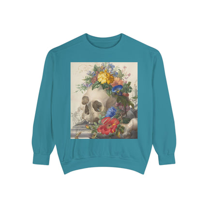 Vanitas Still Life by Herman Henstenburgh Garment-Dyed Sweatshirt