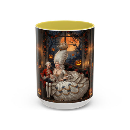 🌙🎃 The Moonlit Pumpkin Parlor Colorful Mug – Elegant Halloween Charm