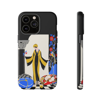 Art Deco Flapper in Yellow Robe Phone Case – Elegant Glamour & Exotic Charm