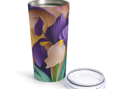 The Elegant Iris Flower Tumbler 20oz