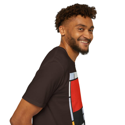 Composition with Red, Yellow, Blue, and Black Softstyle T-Shirt