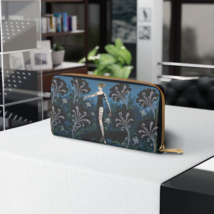 🖤✨ The Midnight Jeweled Garden Wallet – Art Deco Fashion Elegance
