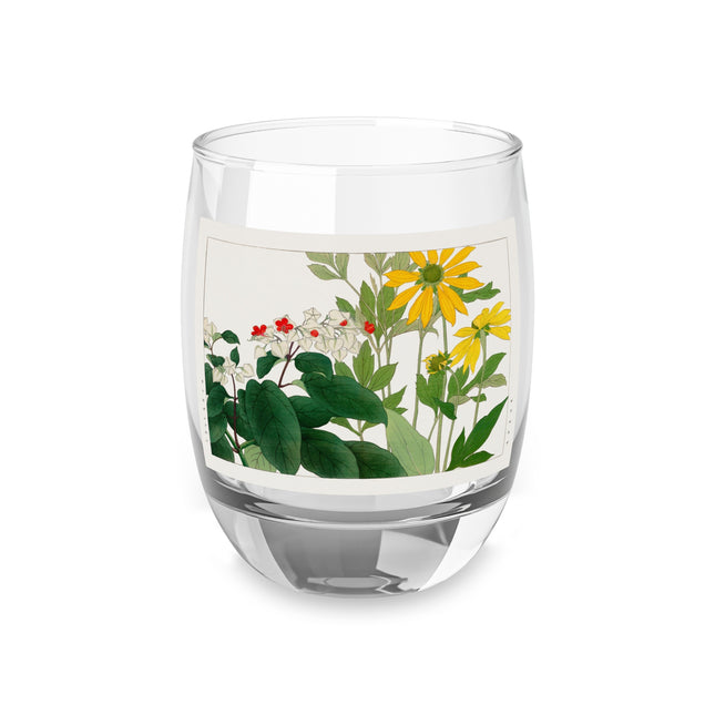 Clerodendrum & Rudbeckia by Tanigami Kônan Whiskey Glass