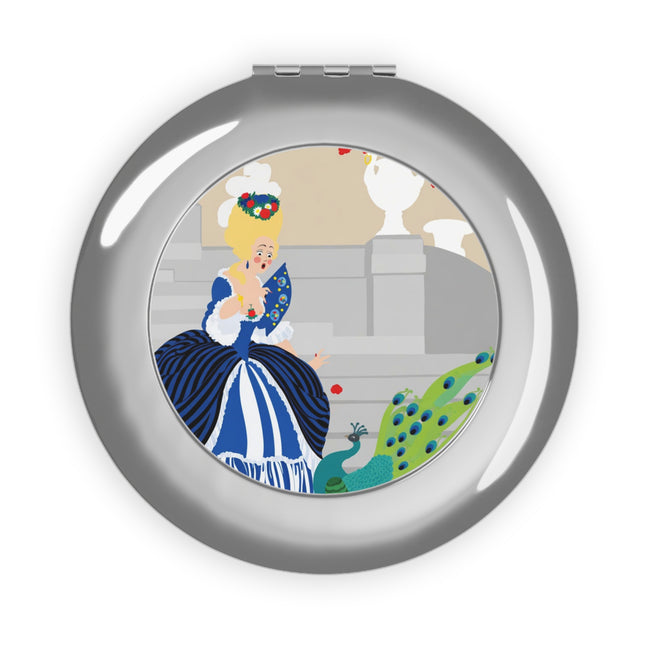 Peacock Courtesan Compact Mirror – Whimsical Elegance & Royal Splendor