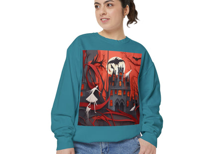 Halloween Night Scene Unisex Garment-Dyed Sweatshirt