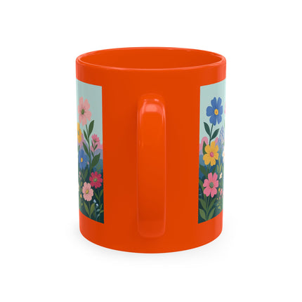 🌼🪭 The Lady Of The Grand Flower Garden Ceramic Mug – Art Deco Garden Whimsy