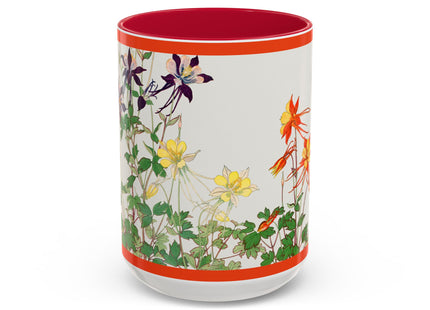 Aquilegia Flowers by Tanigami Kônan Colorful Mugs (11oz, 15oz)