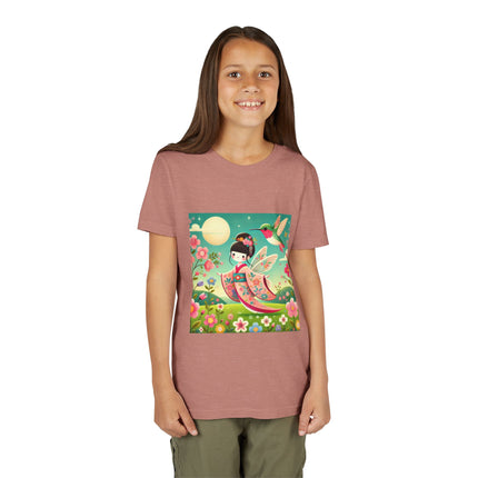 Geisha Fairy and the Hummingbird Blossom Youth Short Sleeve Tee