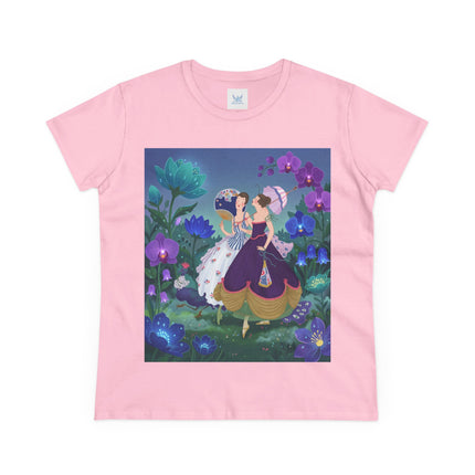 💜🌸 The Ladies Of The Enchanted Garden Cotton Tee – Art Deco Fashion Illustration