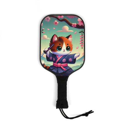 Samurai Kitten Pickleball Kit – Graceful Strikes & Cherry Blossom Spirit