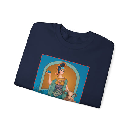 March & Aquamarine (Gem Series) by Sofia Chiostri Unisex Heavy Blend™ Crewneck Sweatshirt