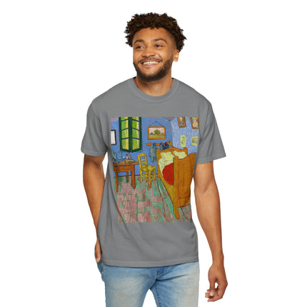 The Bedroom by Vincent van Gogh Unisex Garment-Dyed T-shirt
