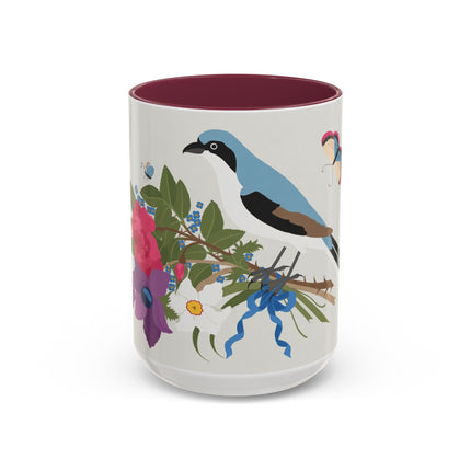 Bluebird & Butterfly Colorful Mugs – Spring Harmony & Delicate Beauty