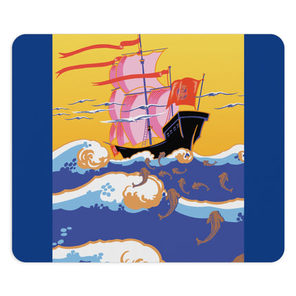 Golden Seas and Whimsical Dreams Mouse Pad, Round and Rectangle