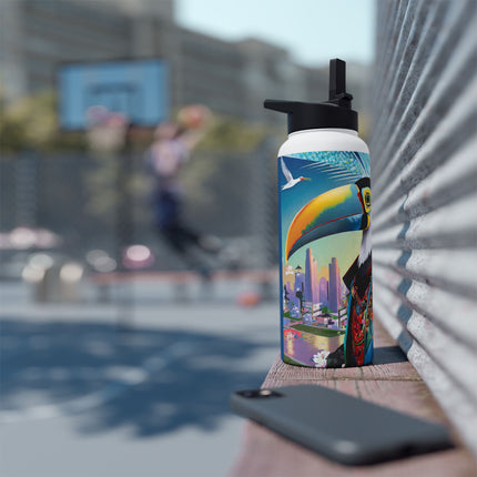 Cyber Toucan Chic Stainless Steel Water Bottle