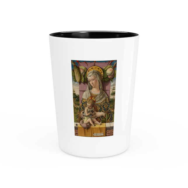 Madonna and Child by Carlo Crivelli Ceramic Shot Glass