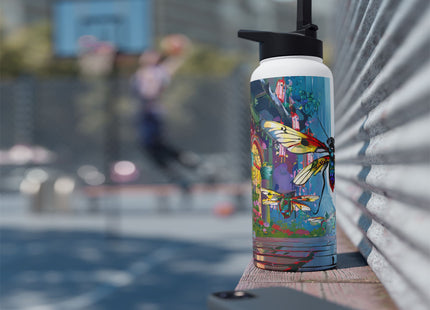 Neon Swarm Stainless Steel Water Bottle