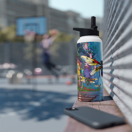 Neon Swarm Stainless Steel Water Bottle