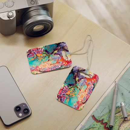 Golden Wisteria Symphony Luggage Tags