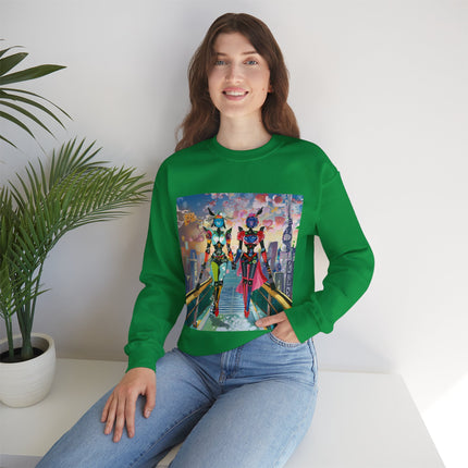 Cyber Punk Robot Models Unisex Heavy Blend™ Crewneck Sweatshirt