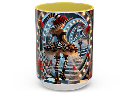 Halloween Witch Through the Mirror Colorful Mugs (11oz, 15oz)