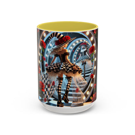 Halloween Witch Through the Mirror Colorful Mugs (11oz, 15oz)