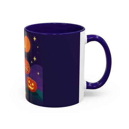 🎃🕯️ Moonlit Pumpkin Masquerade Colorful Mug – Whimsical Halloween Charm