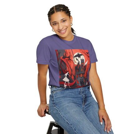 Halloween Night Scene Unisex Garment-Dyed T-shirt