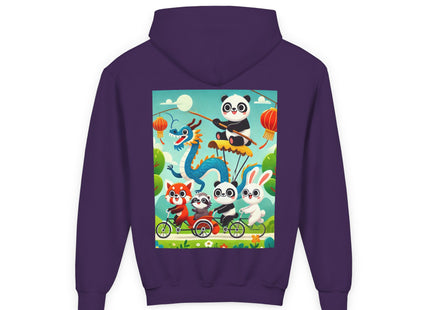 Rolling Along Together Youth Heavy Blend Hooded Sweatshirt