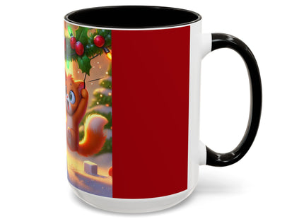 Naughty or Nice Kitten Christmas Colorful Mugs (11oz, 15oz)