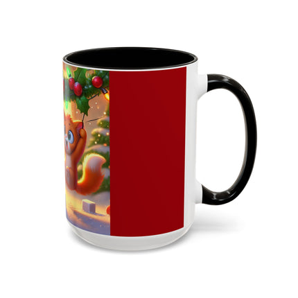 Naughty or Nice Kitten Christmas Colorful Mugs (11oz, 15oz)
