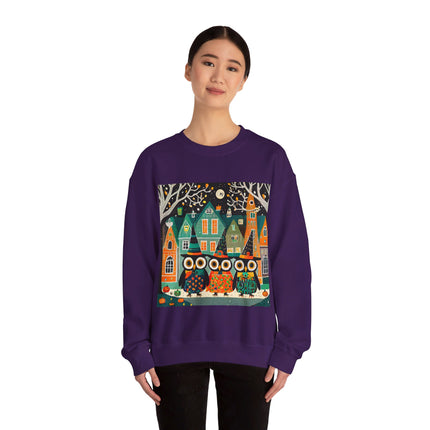 Night of the Trick-or-Treating Owlets Unisex Heavy Blend™ Crewneck Sweatshirt