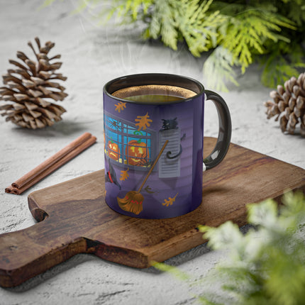 Whimsical Halloween Mischief Colorful Mugs, 11oz