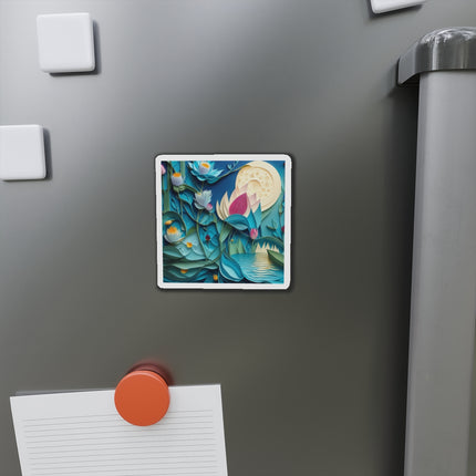 Ethereal Moonlit Lake Die-Cut Magnets (4 Sizes)
