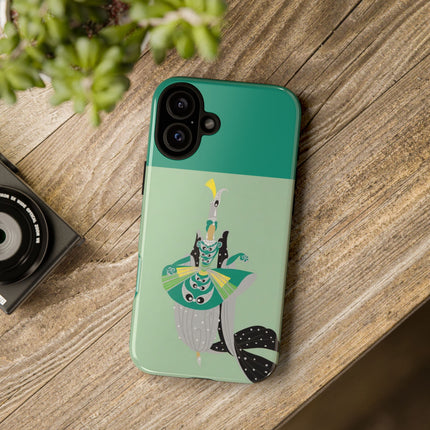 Peacock Dancer Phone Case – Opulent Glamour & Theatrical Elegance