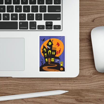 Halloween Night at the Haunted House Die-Cut Stickers (5 Sizes)