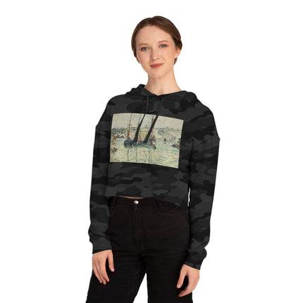 Le Trieux Paul Signac Women’s Cropped Hooded Sweatshirt