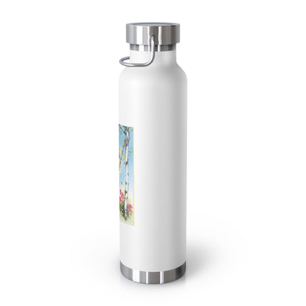 Spring Fairy's Floral Swing Copper Vacuum Insulated Bottle, 22 oz