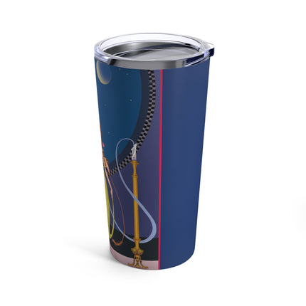 Smoke and Secrets: A Glamorous Encounter in Prohibition Era Tumbler 20oz