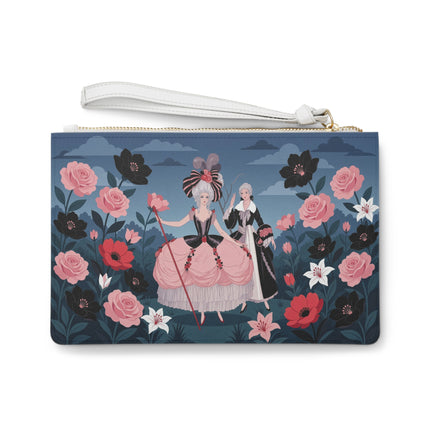 🌹🎭 The Rose Masquerade Promenade Clutch Bag – Art Deco Floral Elegance