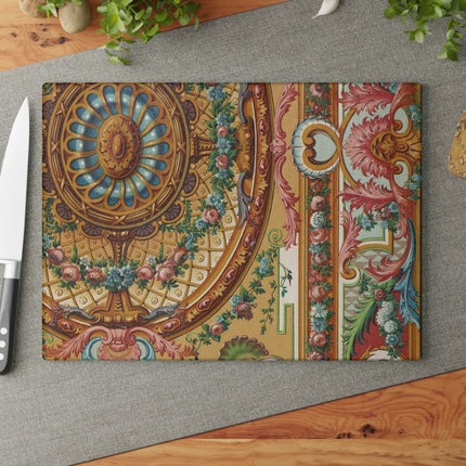 XVIII Siecle 2 by Auguste Racinet Glass Cutting Board