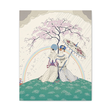 🌈☂️ Beneath The Rainbow Tree Placemat – Art Deco Spring Fantasy