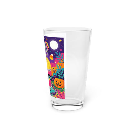 🌙🎃 The Lady Of Moonbeam Hollow Glass, 16oz – Whimsical Halloween Charm