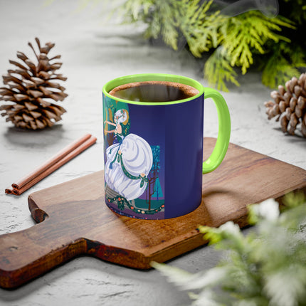 Moonlit Garden Waltz Colorful Mug (11oz, 15oz) – Rococo Romance, Garden Elegance & Enchanted Dance