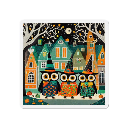 Night of the Trick-or-Treating Owlets Die-Cut Magnets (5 Sizes)