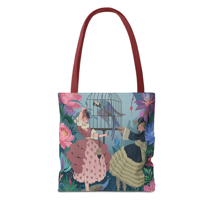 🦜🌸 The Ladies Of The Enchanted Aviary Tote Bag – Art Deco Floral Fantasy