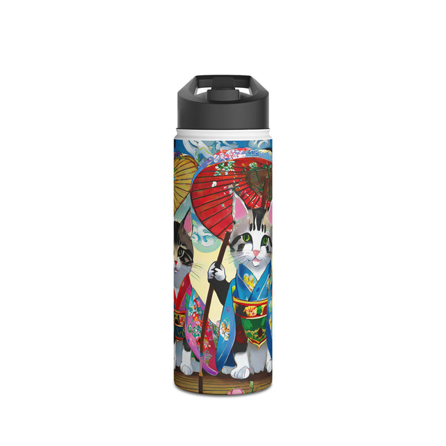 Kimono Kitties Stainless Steel Water Bottle